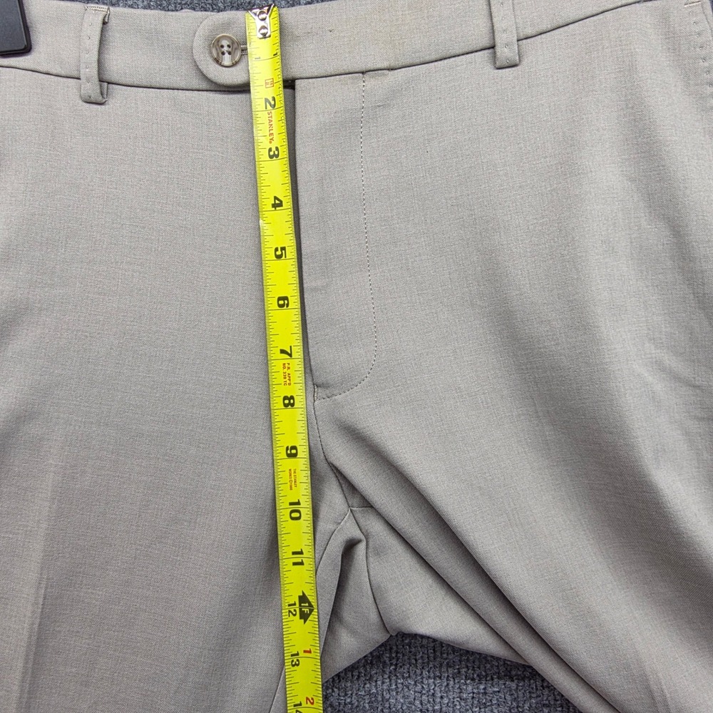 Peter Millar Men's Classic Fit Flat Front Chino Dress Pants Tan Size 33 EB50 - Picture 10 of 12
